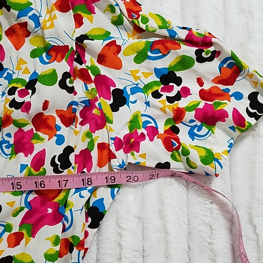 VINTAGE R.J.Stevens by Carol Escritor Floral print shoulder pads 80s Nordstrom - Picture 4 of 8